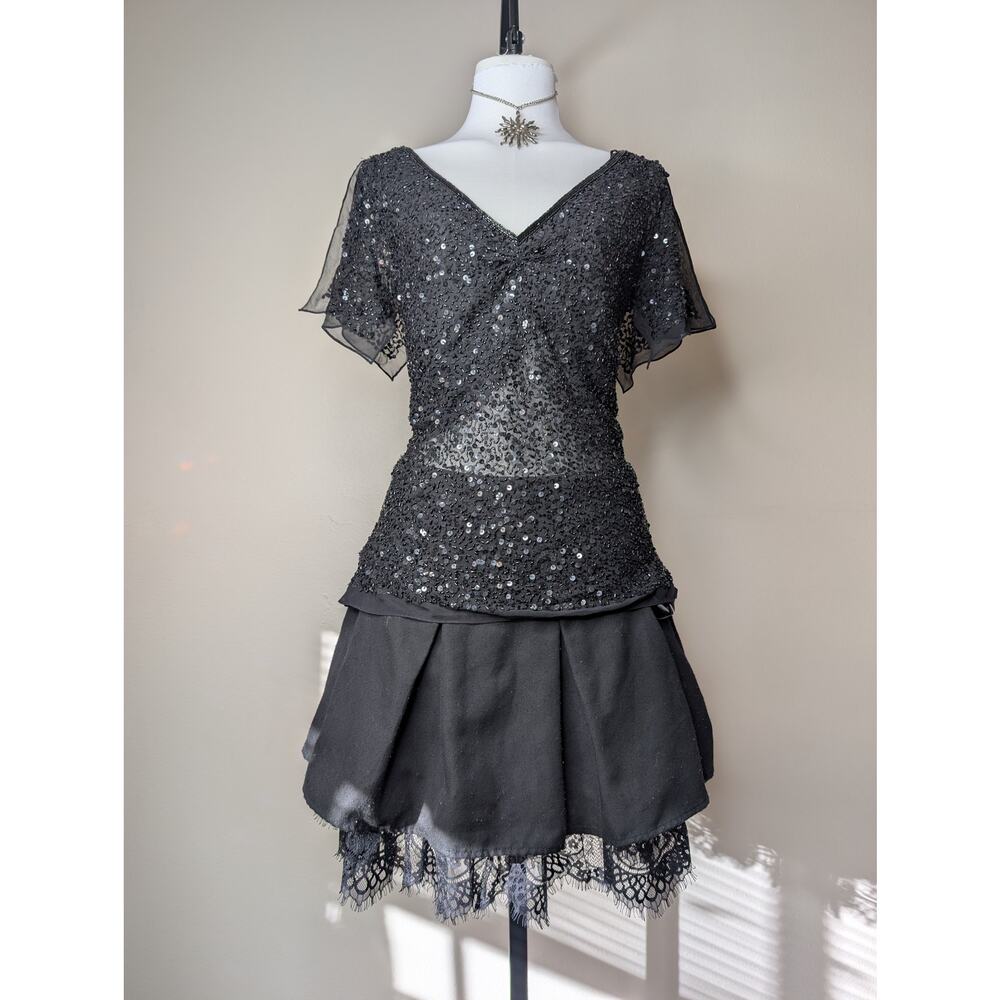 Vintage Silk Beaded Top